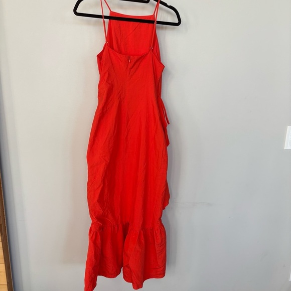 cinq a sept High Neck Maxi Dress with Side Ruffle Size 6 - Picture 3 of 14